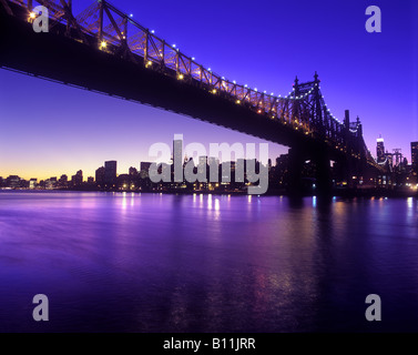 QUEENSBORO 59TH STREET BRIDGE EAST RIVER MANHATTAN NEW YORK CITY USA Banque D'Images