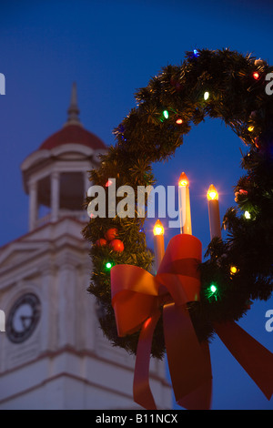 Couronne de Noël victorien historique BROOKVILLE PENNSYLVANIA USA Banque D'Images