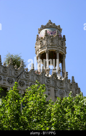 Luis Domenech i Montaner's Building la Casa Lleó Morera, Passeig de Gracia, Quadrat d'or, de l'Eixample, Barcelone, Espagne Banque D'Images