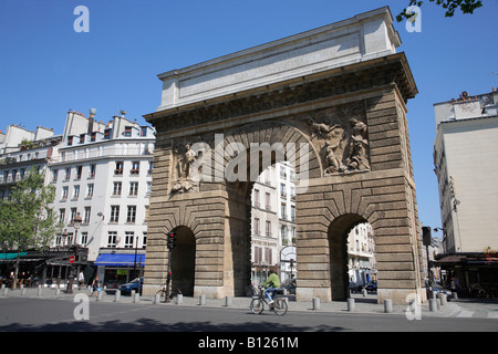 France Paris Porte St Martin Banque D'Images