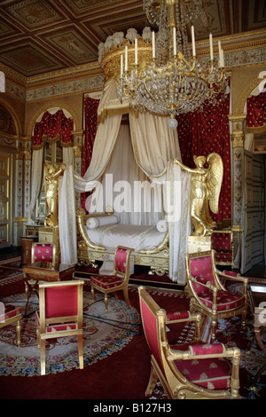 France Picardie Compiègne chateau royal palace chambre appartements impériaux s'empress Banque D'Images