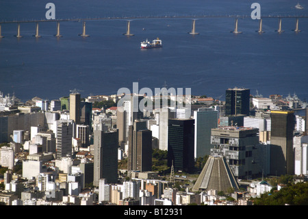 Pont de Niterói Rio Rio de Janeiro au Brésil le 10 novembre 2004 Banque D'Images
