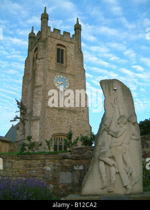 Église et Monument Sedgefield Banque D'Images