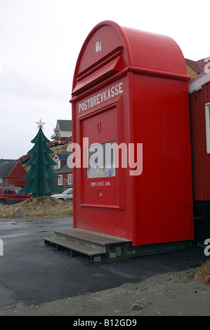 La boîte aux lettres du Père Noël à Nuuk, Groenland Banque D'Images