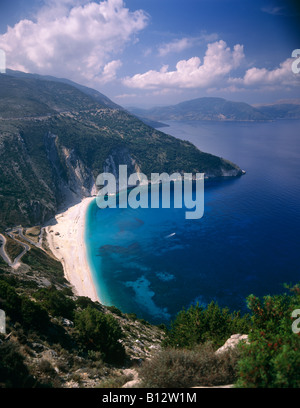 Plage de Myrtos, Kefalonia, Grèce Banque D'Images