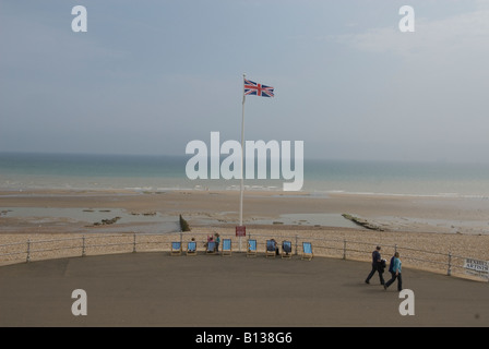 Sussex Bexhill vue depuis De La Warr pavilion de la plage et la mer, Banque D'Images