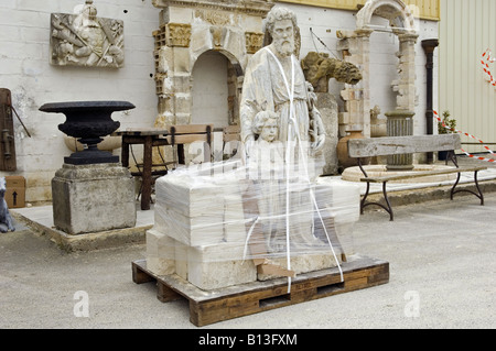 Statue religieuse ancienne Français Banque D'Images