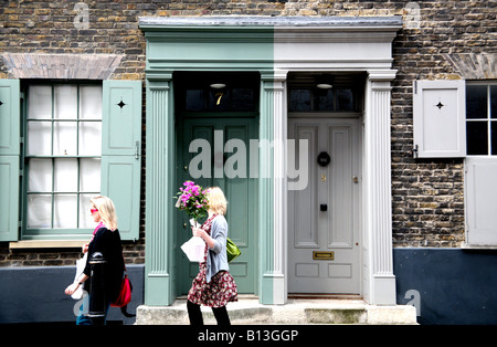 Maisons dans la rue Fournier Londres Spitalfields Banque D'Images