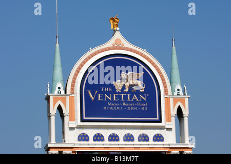 Inscrivez-vous à l'hôtel Venetian Resort Casino à Macao, Chine du Sud Banque D'Images