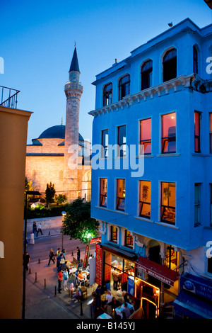 Cafe de nuit dans Sultanahmet Istanbul Banque D'Images