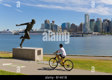 Statue de Harry Winston Jerome, le centre-ville de Vancouver, BC, Canada Banque D'Images