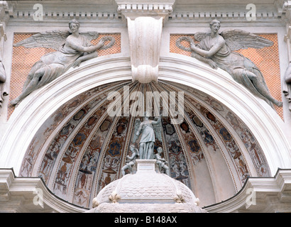 Tivoli, Villa d'Este, Renaissancegarten, Wasserorgel (fontaine de l'orgue), détail Banque D'Images