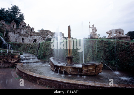 Tivoli, Villa d'Este, Renaissancegarten, Brunnen von Rom (Monforte San Giorgio) Banque D'Images