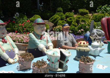 Bien aménagés, de vastes jardins, avec de nombreux plans d'eau, plantes tropicales et exotiques, des bâtiments,japonais,Vallées Hunter ,,Austral Banque D'Images