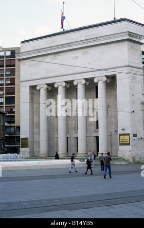 Édifice de la Banque nationale de Croatie Croatie Zagreb HNB Banque D'Images