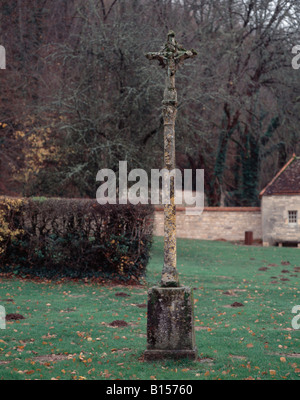 Montbard, Abbaye de Fontenay, Kruzifix Banque D'Images