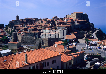 Giglio Castello, l'île de Giglio, province de Grosseto, Toscane, Italie Banque D'Images