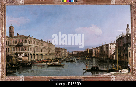Beaux-arts, Canal, Giovanni Antonio, alias Canaletto (1697 - 1768), peinture, "Canal Grande", huile sur toile, 129 x 72 cm, Wallraff-Richartz-Museum, Cologne, Allemagne, l'artiste n'a pas d'auteur pour être effacé Banque D'Images