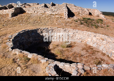 Kiva, Gran Quivira, Salinas Pueblo National Monument, Nouveau Mexique Banque D'Images