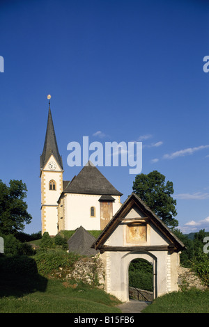 Église de Maria Woerth Lac Woerther Voir Carinthie Autriche Banque D'Images