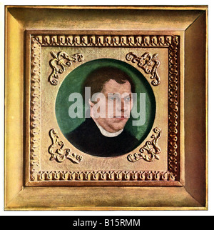 Martin Luther par Cranach Banque D'Images