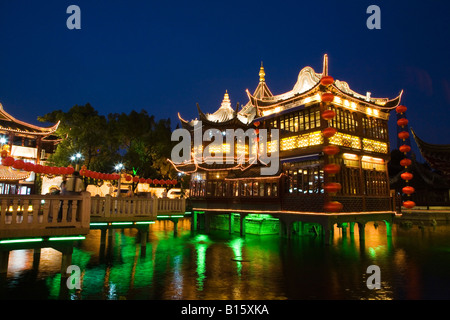 La Chine, Shanghai, le jardins de Yuyuan Banque D'Images