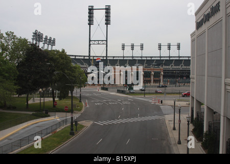 Une vue de Comerica Park à partir de la gare de la Maison-blanche au Cirque Grand Park Banque D'Images