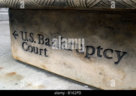 Entrée de la Cour des faillites des États-Unis du district sud de New York Banque D'Images