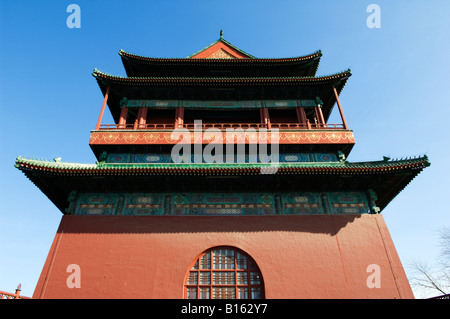 La tour du tambour de la dynastie Ming, Beijing Chine Banque D'Images