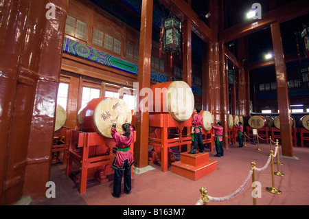 La tour du tambour de la dynastie Ming, Beijing Chine Banque D'Images