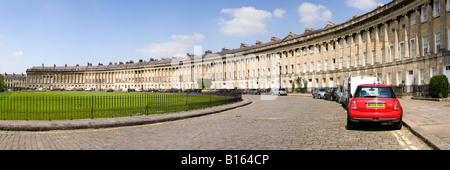 Une vue panoramique de Royal Crescent, Bath Banque D'Images