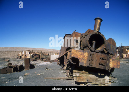 La rouille dans la ville minière abandonnée de Humberstone, près de Iquique, Chili Banque D'Images