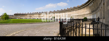 Une vue panoramique de Royal Crescent, Bath Banque D'Images