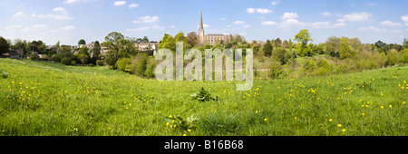 Vue panoramique sur la ville de Tetbury, Gloucestershire, Royaume-Uni Banque D'Images