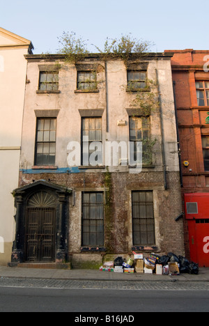 Bâtiment abandonné d'Ordures Duc St Liverpool UK Banque D'Images