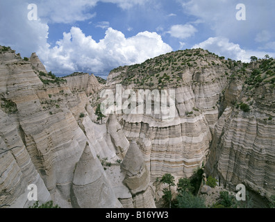 Une vue de la boue volcanique érodée et tuf à Kasha-Katuwe Tent Rocks National Monument, Banque D'Images