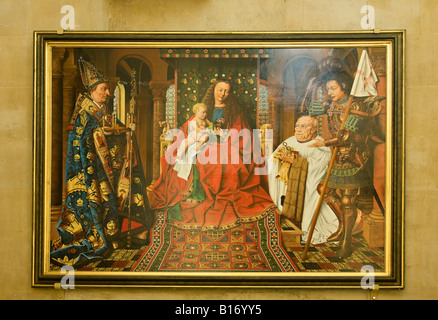 La Madone du chanoine van der Paele de Jan van Eyck. Banque D'Images