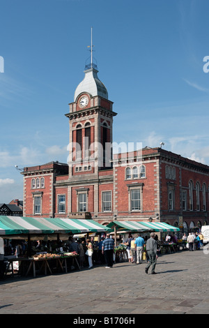 Marché de Chesterfield et Halle Banque D'Images