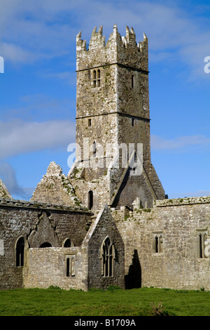 Ross Errilly Friary, comté de Galway, Irlande Banque D'Images