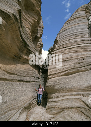 Une vue de la boue volcanique érodée et tuf à Kasha-Katuwe Tent Rocks National Monument, Banque D'Images