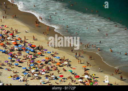 La plage de Leblon Rio de Janeiro Brésil 15 06 06 Banque D'Images