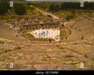 Grand Théâtre de la ville antique d'Éphèse, Turquie Banque D'Images