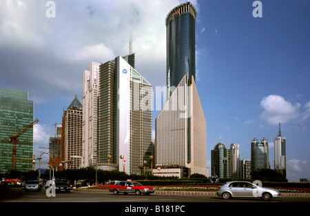 23 septembre 2006 - La Banque de Chine et la Chine tour du siège social de l'assurance du Pacifique de Pudong à Shanghai dans l'administration centrale. Banque D'Images