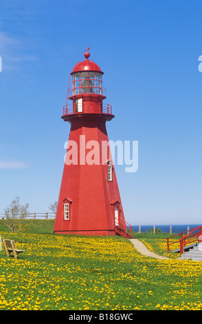 Phare, la Martre, Gaspésie, Québec, Canada Banque D'Images