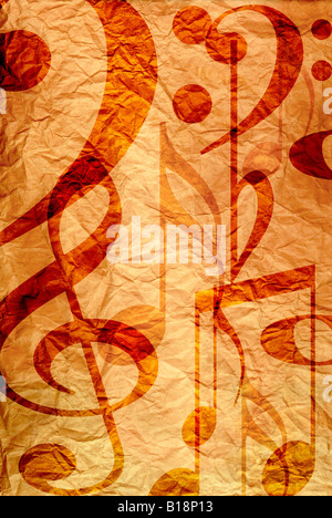 Notes de musique Banque D'Images