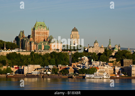 Vue de la ville de Québec à partir de Lévis, Québec, Canada. Banque D'Images