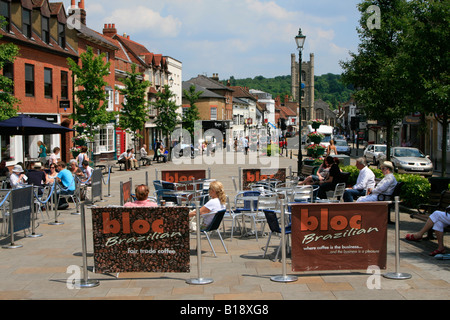 Henley-on-Thames Centre-ville sur la rive nord de la Tamise dans le sud de l'Oxfordshire, Angleterre. Banque D'Images