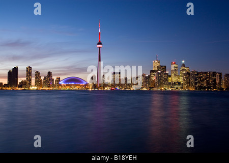 Ville de Toronto vu de l'île Centre, Toronto, Ontario, Canada. Banque D'Images