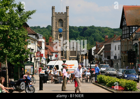 Henley-on-Thames Centre-ville sur la rive nord de la Tamise dans le sud de l'Oxfordshire, Angleterre. Banque D'Images