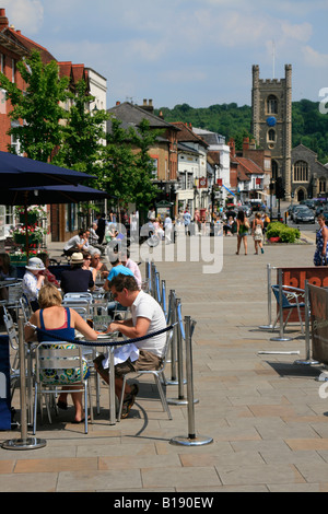 Henley-on-Thames Centre-ville sur la rive nord de la Tamise dans le sud de l'Oxfordshire, Angleterre. Banque D'Images